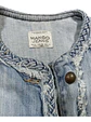 Chaqueta De Mezclilla Mango Corta Desflecada Mujer Talla S - Miniatura 7