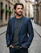 Blazer Woolworths Azul Oscuro Elegante Semi Formal - Talla L - Miniatura 1