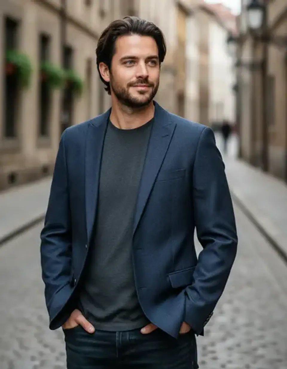 Blazer Woolworths Azul Oscuro Elegante Semi Formal - Talla L 1