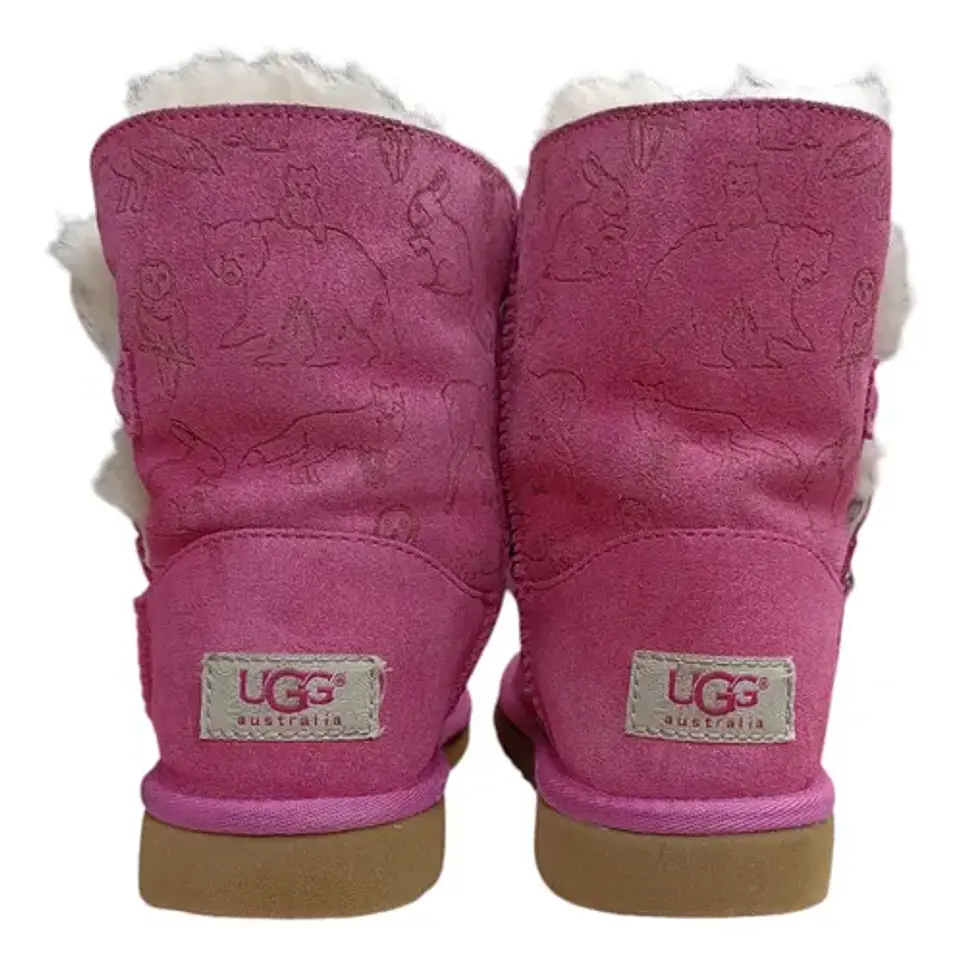 Botas UGG Fauna De Cuero Y Lana De Oveja Para Niñas Talla 32 7