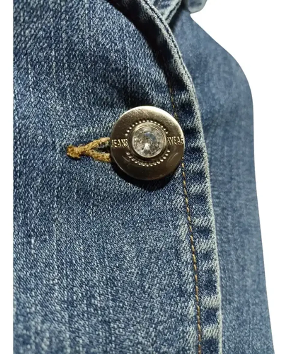 Chaqueta de Mezclilla Tipo Blazer Entallado - Talla XL 8