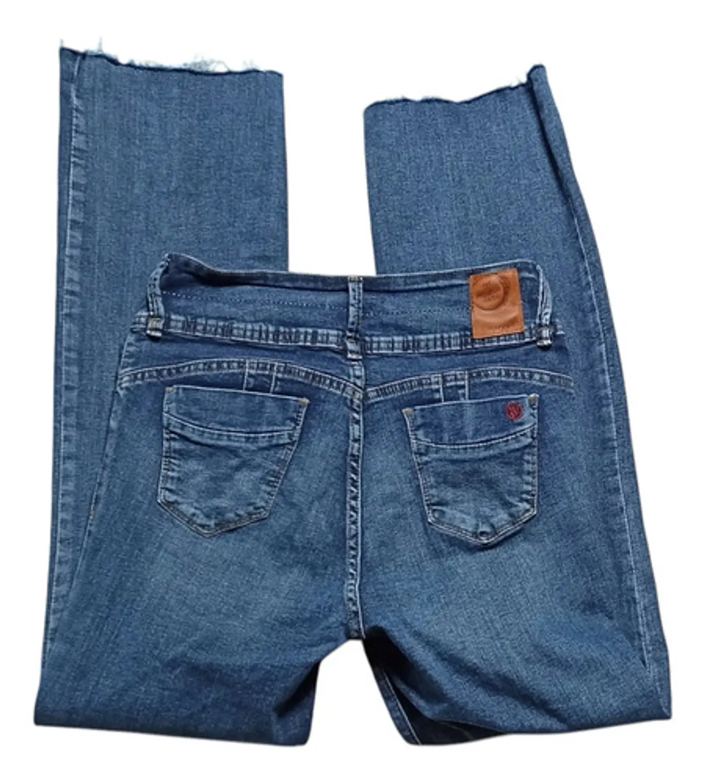 Jeans Wados Rectos Push Up Tiro Alto Pretina Ancha Talla 42 4