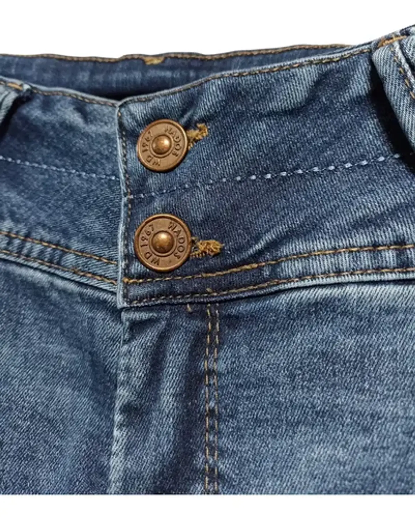 Jeans Wados Rectos Push Up Tiro Alto Pretina Ancha Talla 42 6