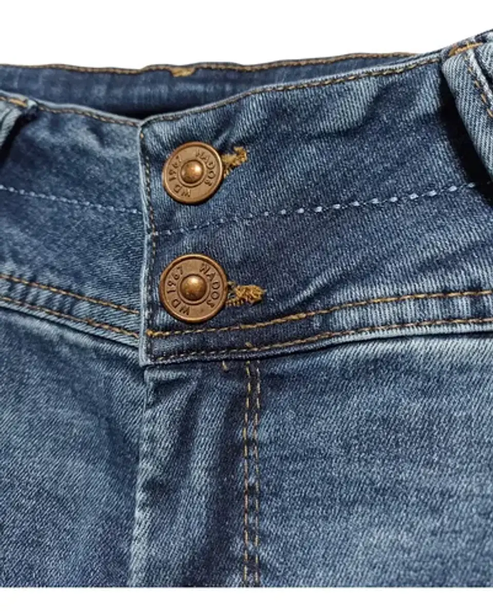 Jeans Wados Rectos Push Up Tiro Alto Pretina Ancha Talla 42 6