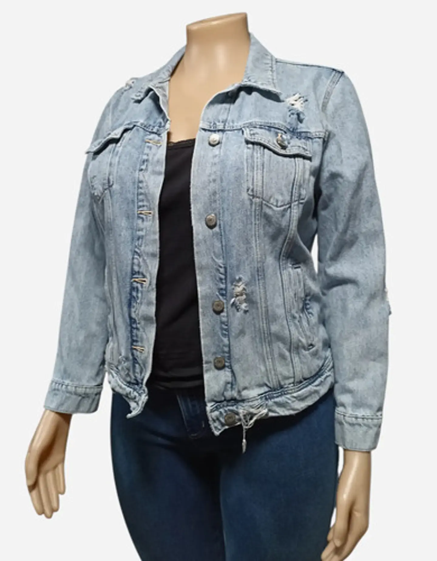 Chaqueta Mezclilla Old Navy Con Alas De Lentejuelas Talla Xl 4