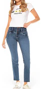 Jeans Wados Ajustados Tiro Alto Pretina 3 Botones Talla 42 - Miniatura 1