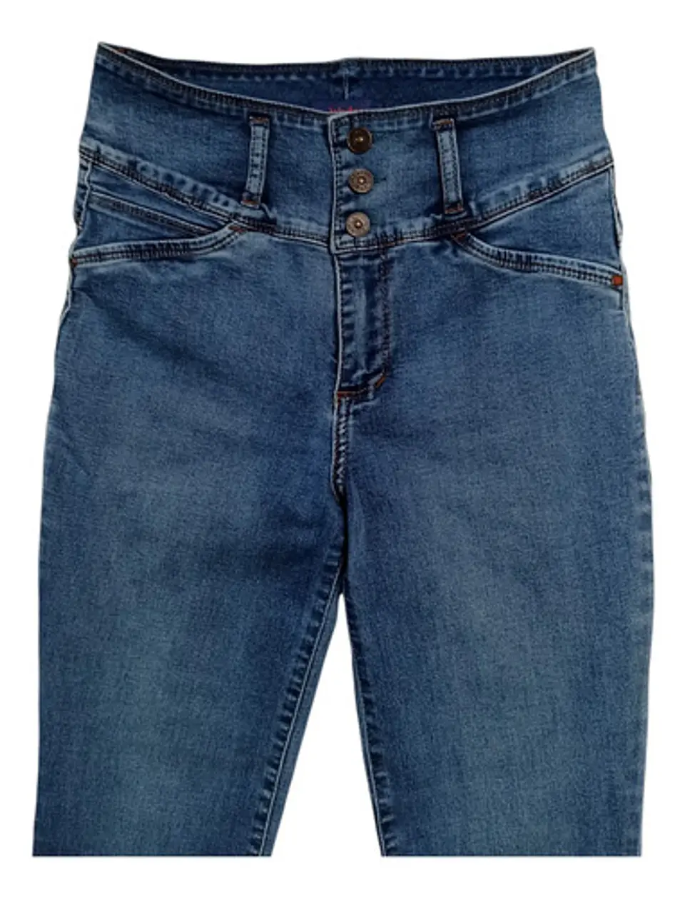Jeans Wados Ajustados Tiro Alto Pretina 3 Botones Talla 42 3