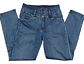 Jeans Wados Ajustados Tiro Alto Pretina 3 Botones Talla 42 - Miniatura 4