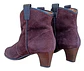 Botín Importado Cuero Gamuza Burdeo Estilo Cowboy - Talla 39 - Miniatura 6