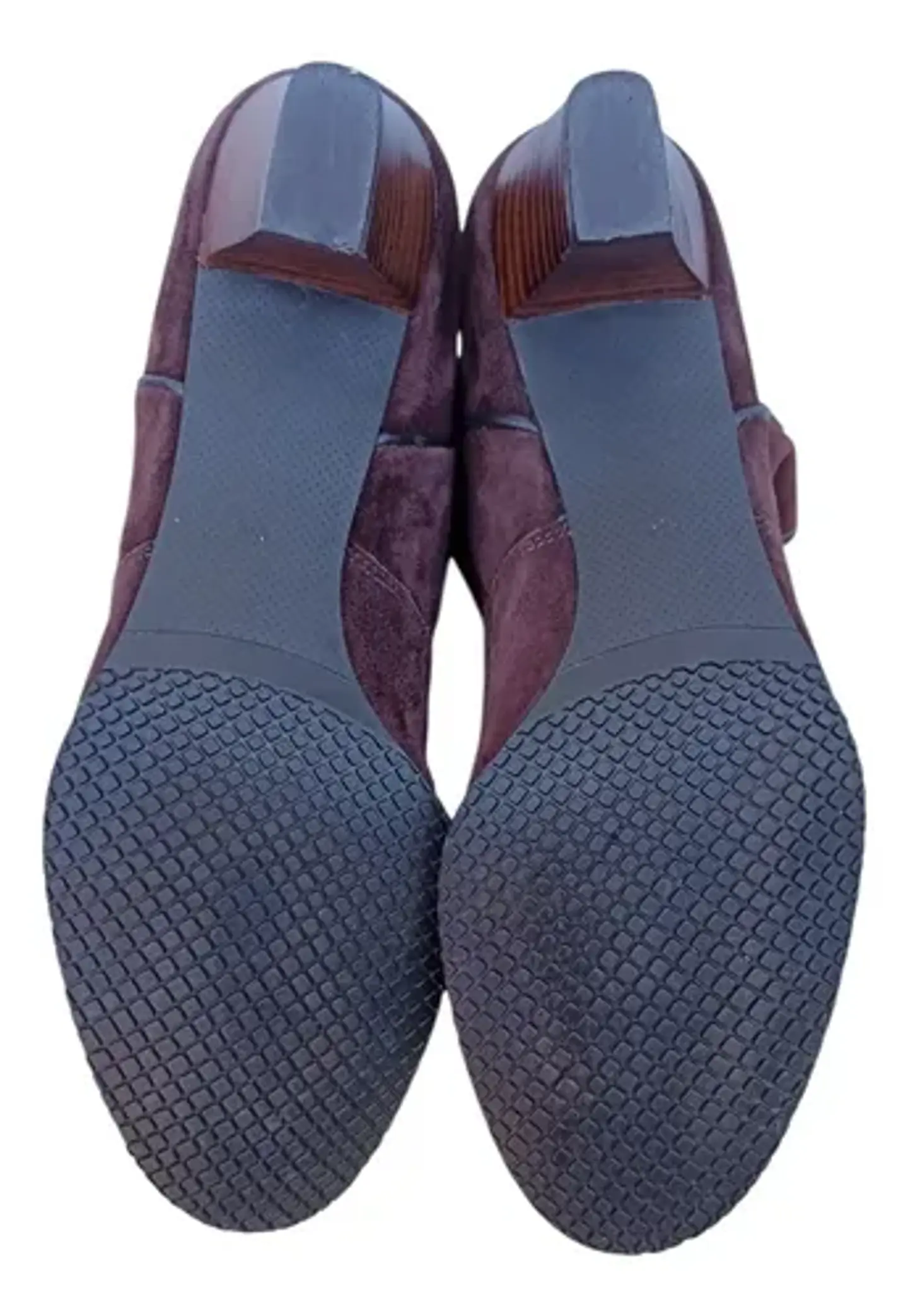 Botín Importado Cuero Gamuza Burdeo Estilo Cowboy - Talla 39 9