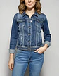 Chaqueta De Mezclilla Mujer Azul Clásica Talla L / Xl - Miniatura 1