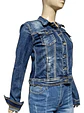 Chaqueta De Mezclilla Mujer Azul Clásica Talla L / Xl - Miniatura 3