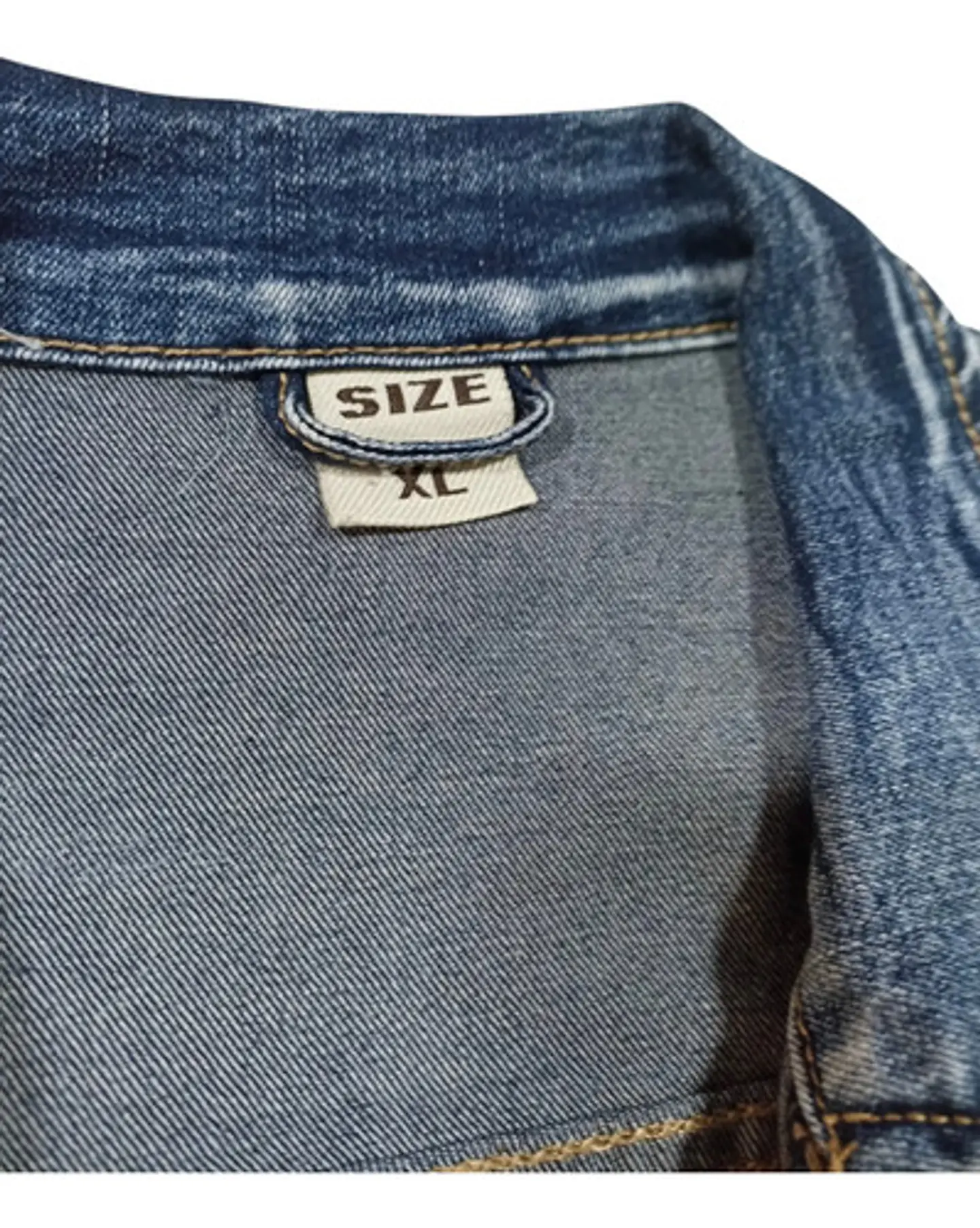 Chaqueta De Mezclilla Mujer Azul Clásica Talla L / Xl 9
