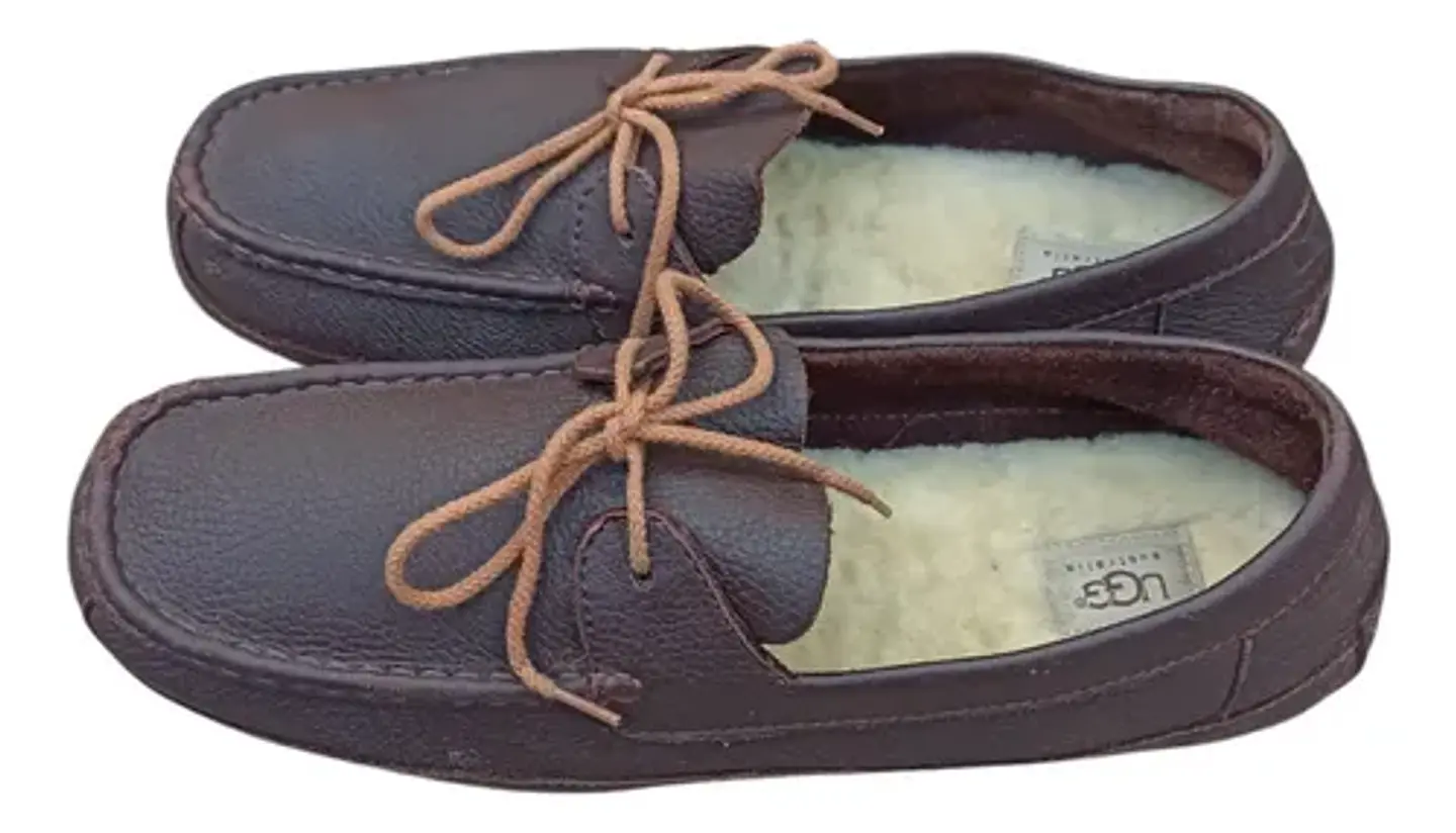 Mocasines UGG De Cuero Marrón Para Hombre - Talla 45.5 2