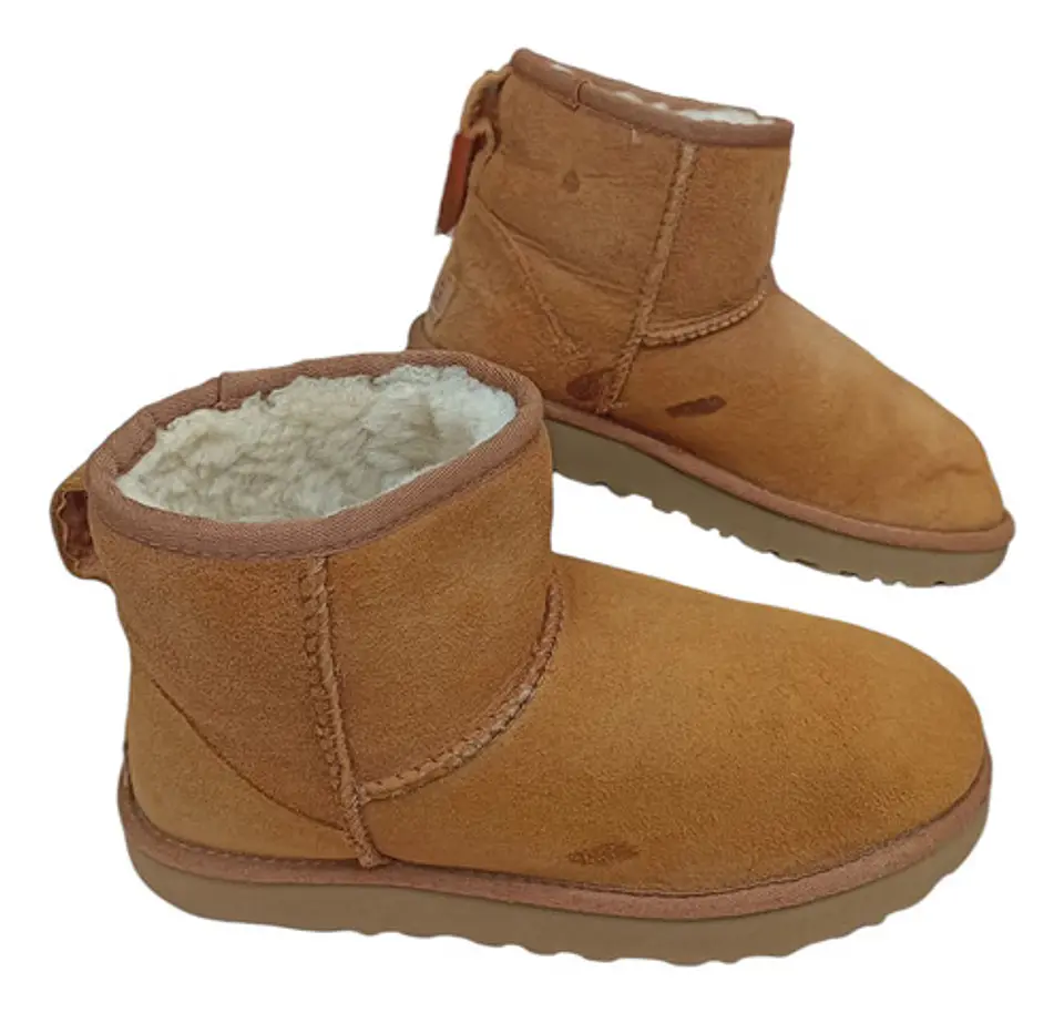 Bota UGG Classic Mini Cuero Y Lana De Oveja - Talla 36 2