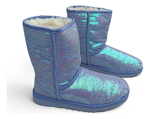 Bota UGG Classic Short Sparkles Cuero Y Lentejuela - Talla 39