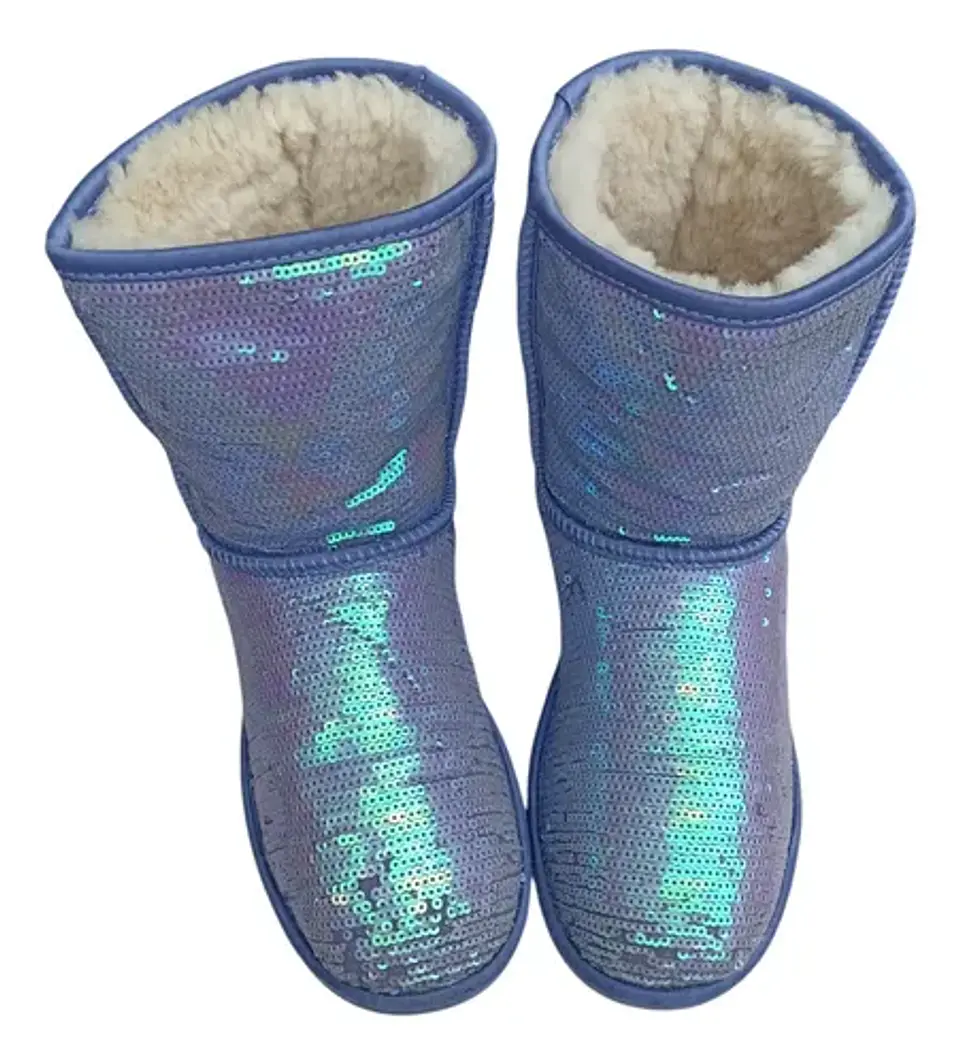 Bota UGG Classic Short Sparkles Cuero Y Lentejuela - Talla 39 2
