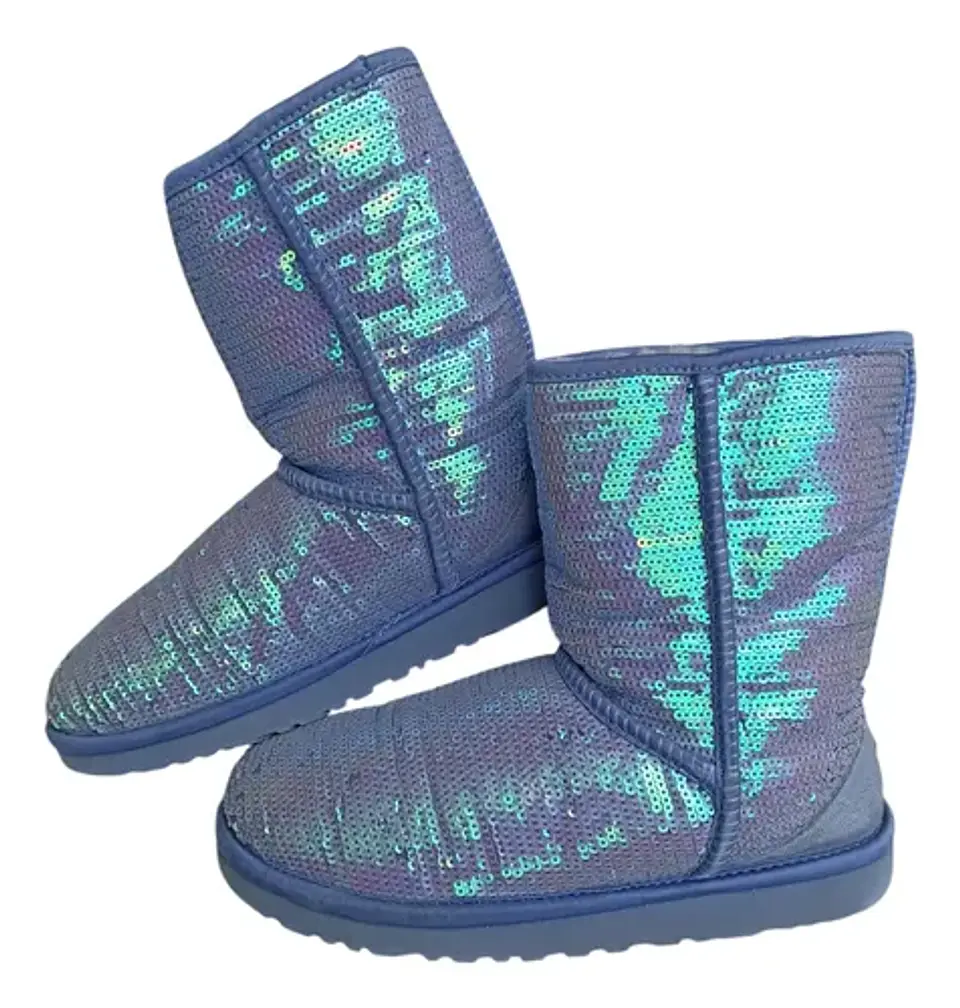 Bota UGG Classic Short Sparkles Cuero Y Lentejuela - Talla 39 3