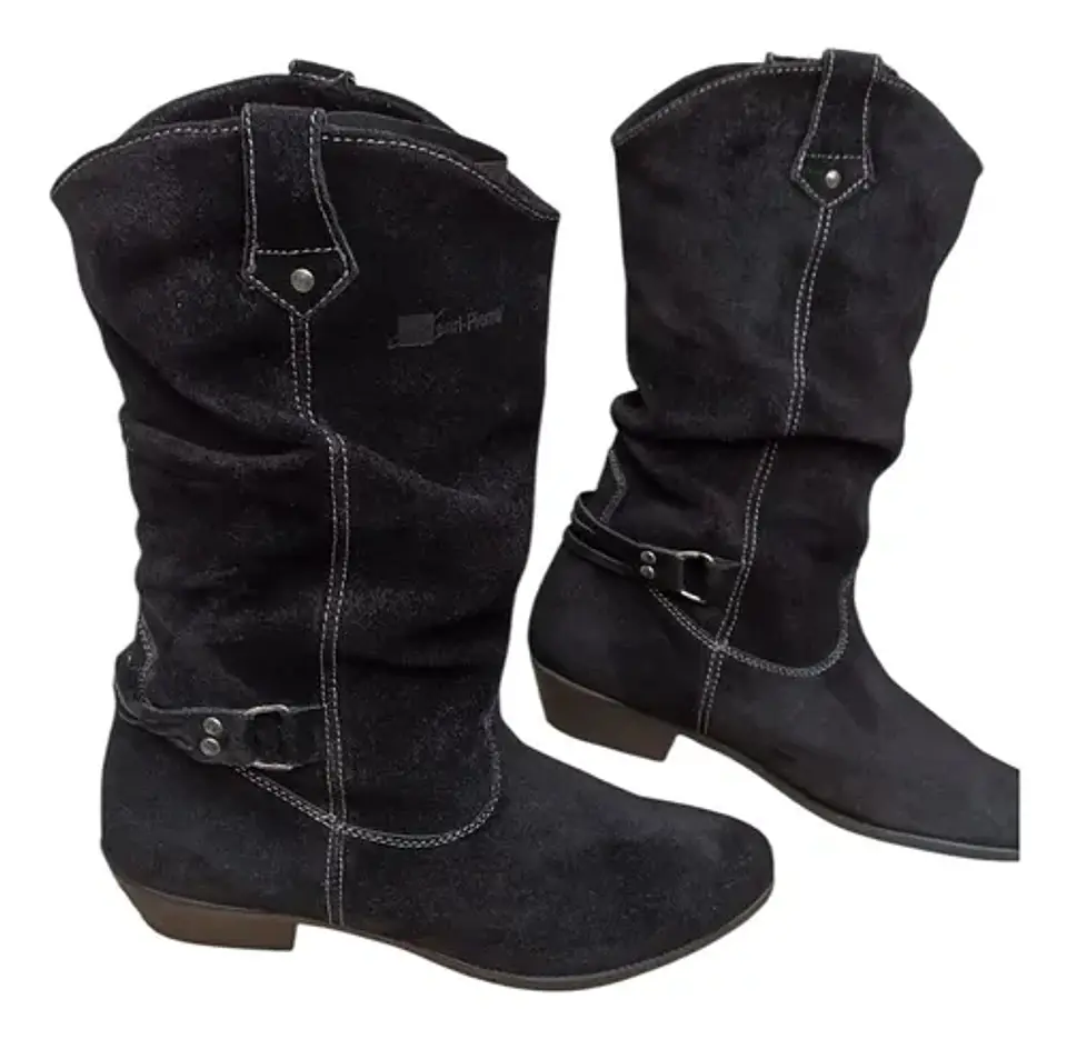 Botas Cowboy Térmicas Henri Pierre Cuero Gamuza - Talla 40 4