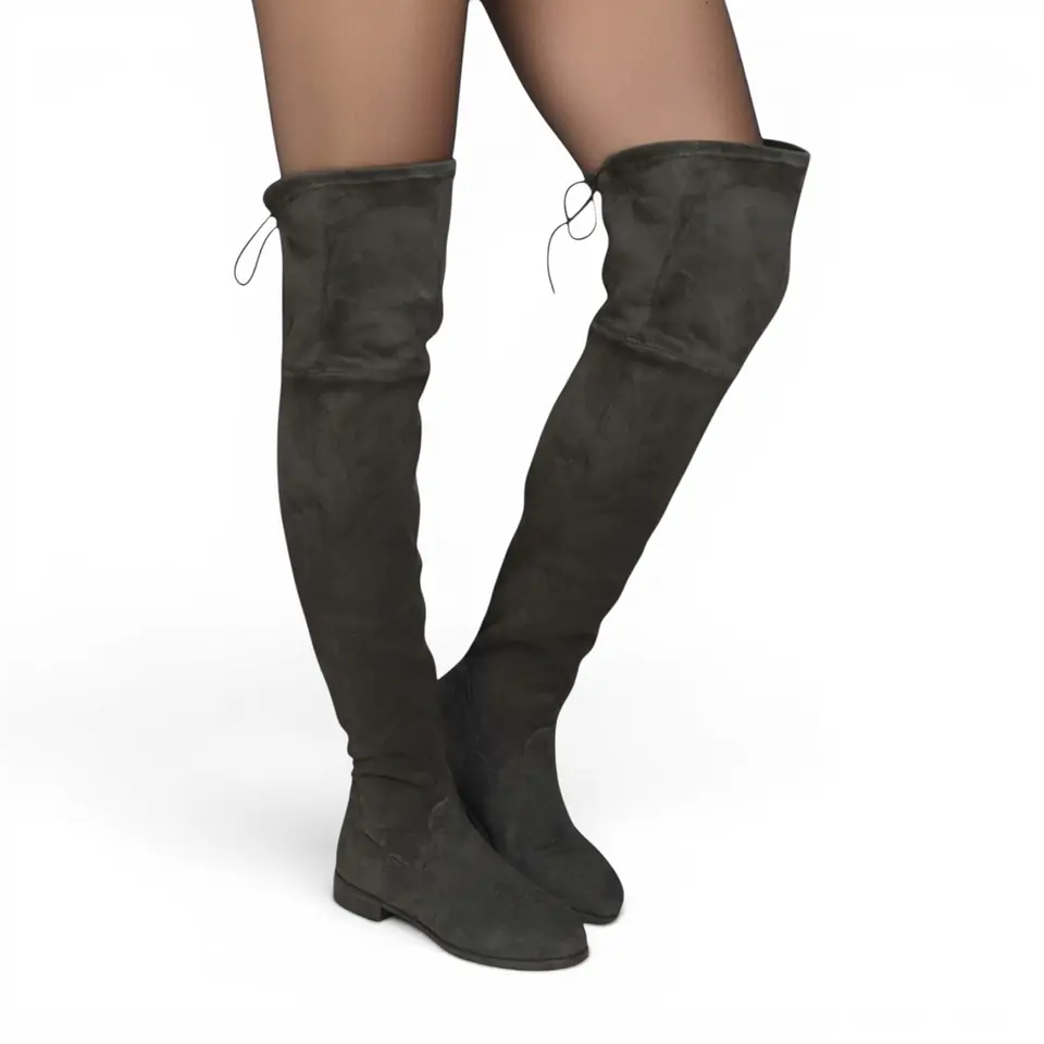 Botas Bucanera de Gamuza Elástica Semi Nueva - Talla 39  1