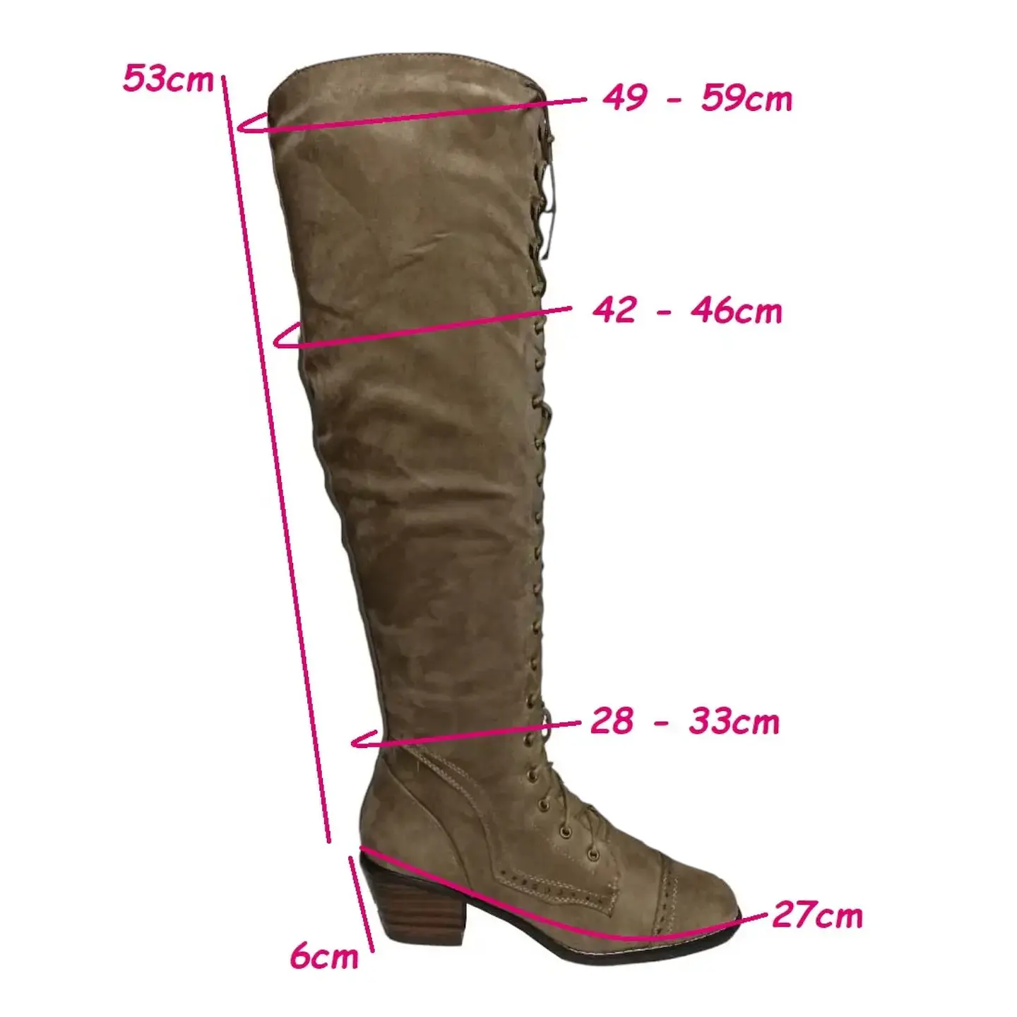 Botas de Caña Ancha Hasta La Rodilla Talla 39.5 a 40 8