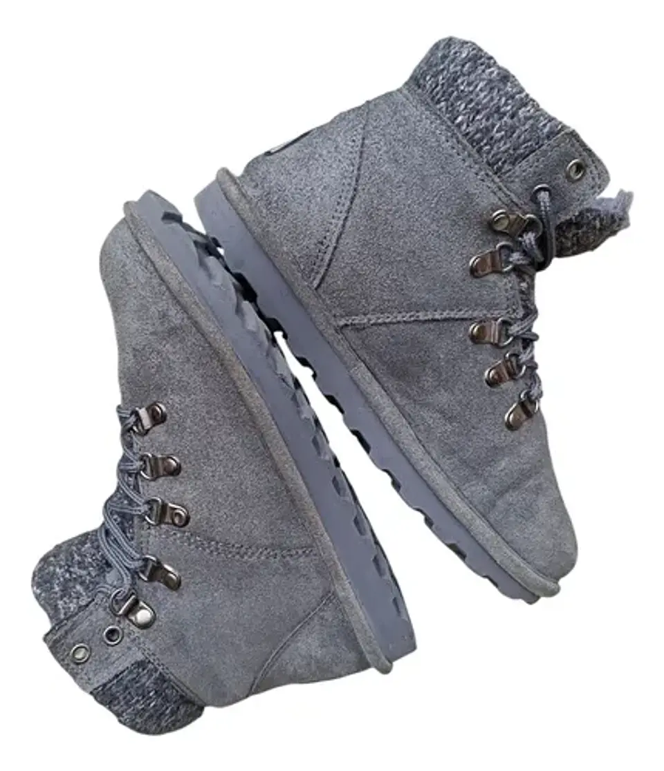 Botín Marca Bearpaw Marie Cuero Gamuza Forrada - Talla 38 5