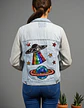Chaqueta de Mezclilla Unisex Personalizada con Lentejuelas - Talla L - Miniatura 1