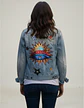 Chaqueta de Mezclilla Diseño Platillo Volador Lentejuelas - Talla M - Miniatura 1