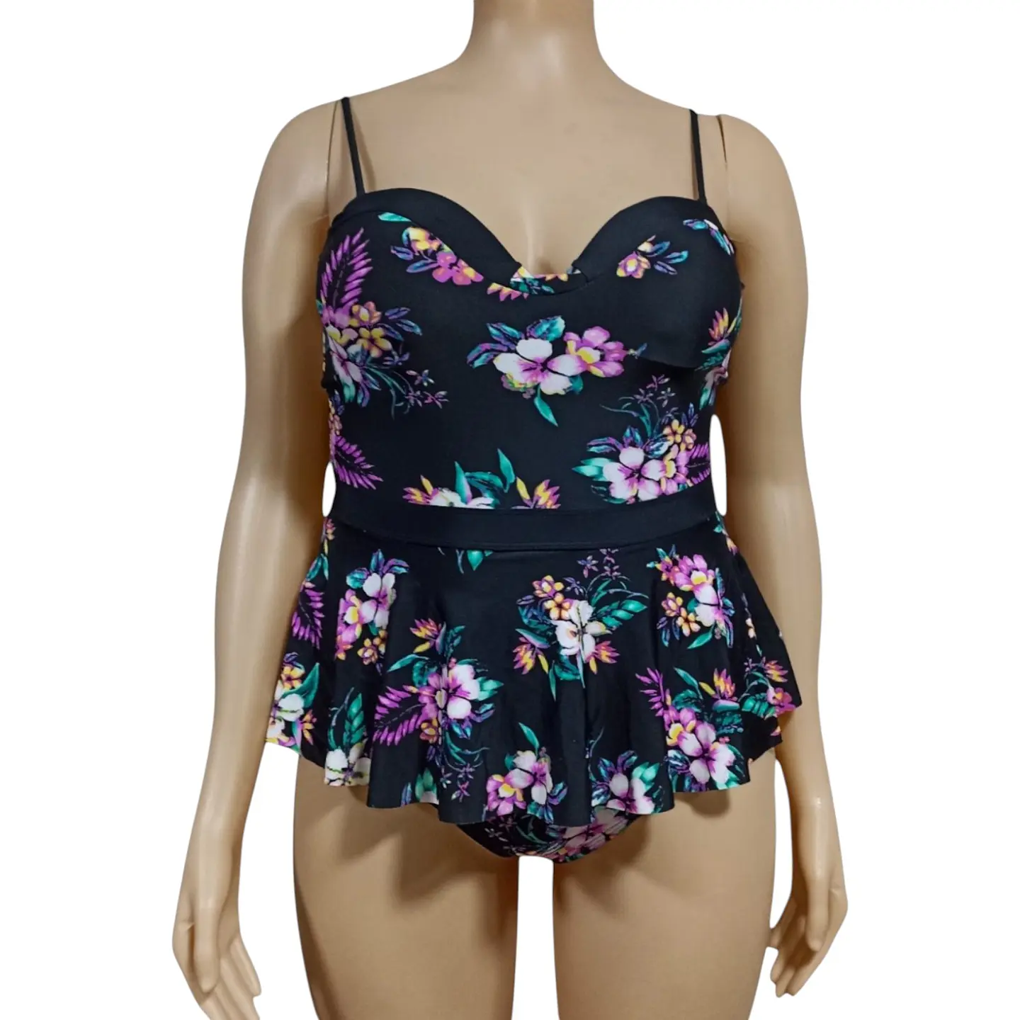 Traje de Baño una Pieza con Peplum - Talla XL 3