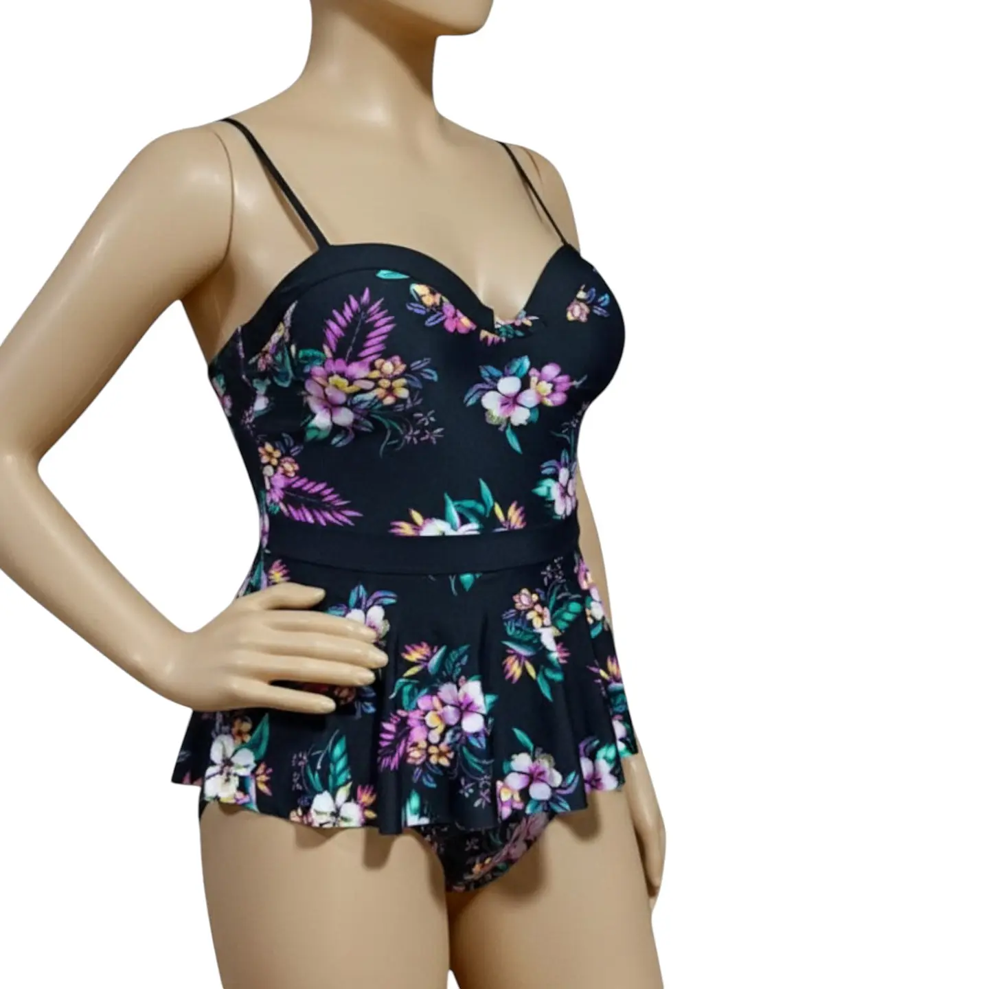 Traje de Baño una Pieza con Peplum - Talla XL 5