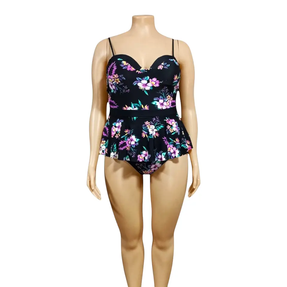 Traje de Baño una Pieza con Peplum - Talla XL 2