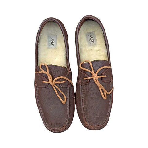 Mocasines UGG De Cuero Marrón Para Hombre - Talla 45.5