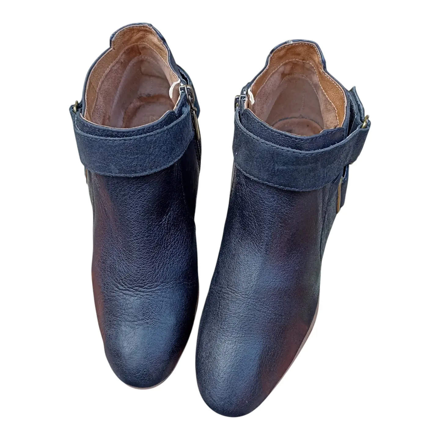 Botín Negro Clarks De Cuero Genuino Con Taco - Talla 38  3