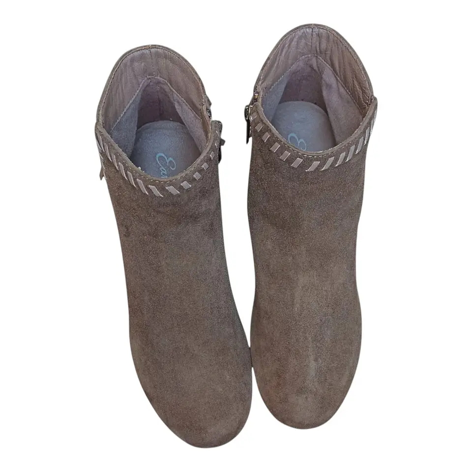 Botín Earthies Cuero Gamuza Y Flecos Talla 36.5 - Sin Uso 4