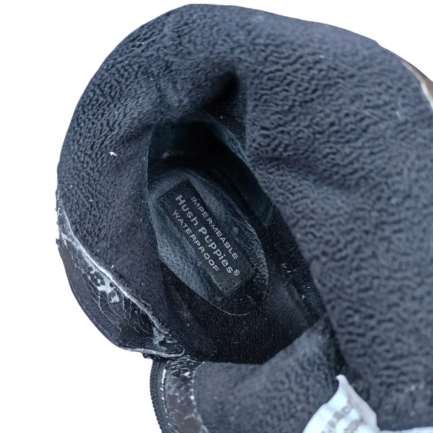 Botín Negro Hush Puppies Media Caña Cuero Genuino - Talla 39 7