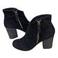 Botin Importado Ecote De Cuero Gamuza Negro - Talla 38 - Miniatura 2