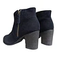 Botin Importado Ecote De Cuero Gamuza Negro - Talla 38 - Miniatura 7