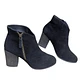 Botin Importado Ecote De Cuero Gamuza Negro - Talla 38 - Miniatura 5