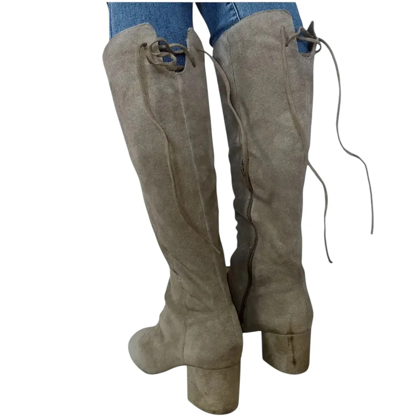 Botas De Gamuza Aerosoles Taco De Bloque Talla 39 5