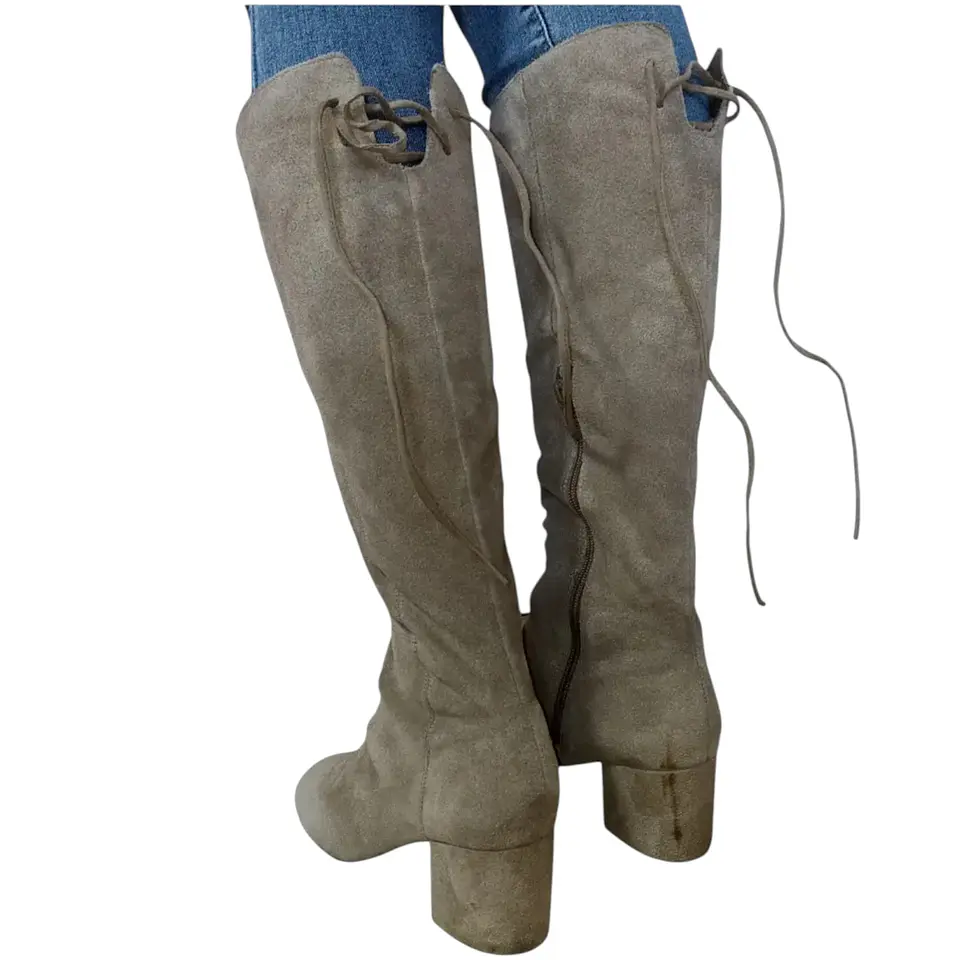 Botas De Gamuza Aerosoles Taco De Bloque Talla 39 5