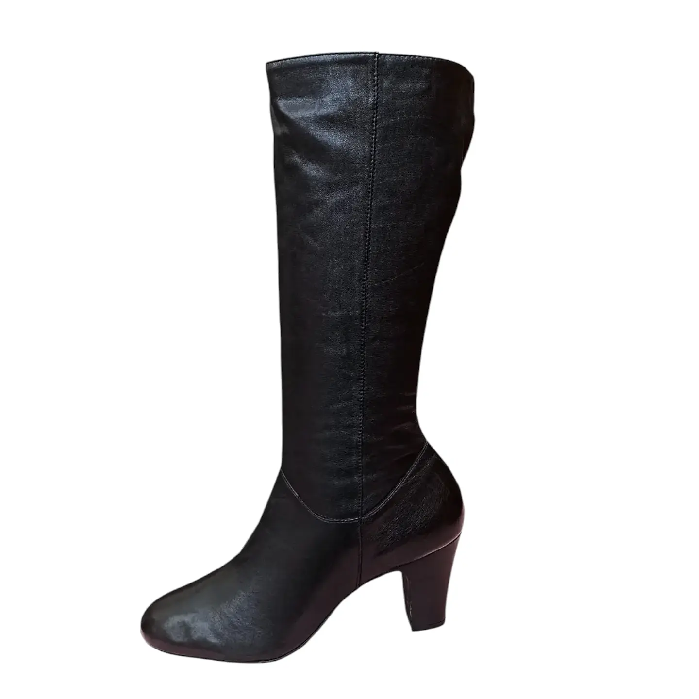 Botas Cuero Genuino a Media Pantorrilla Talla 40 - 40.5 2