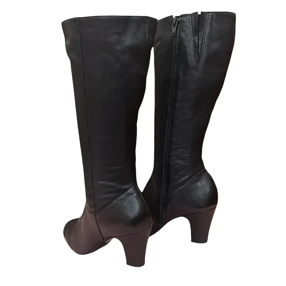 Botas Cuero Genuino a Media Pantorrilla Talla 40 - 40.5 5