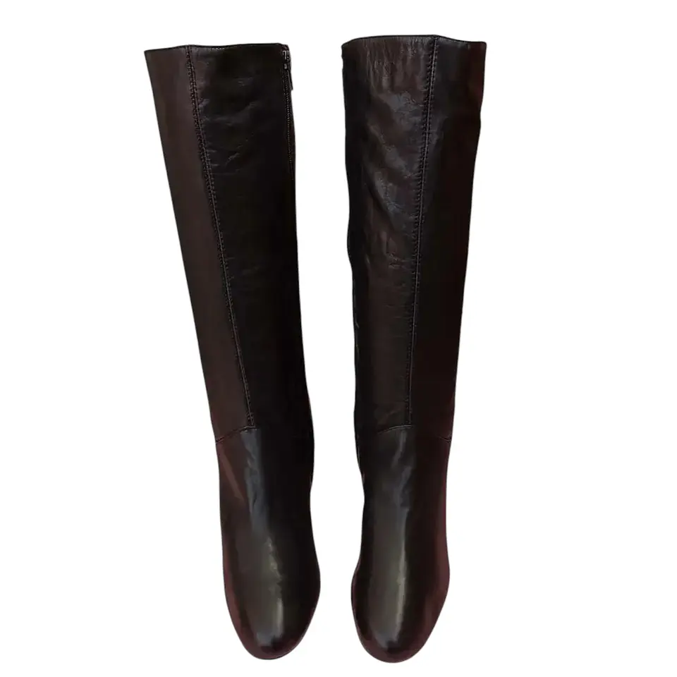 Botas Cuero Genuino a Media Pantorrilla Talla 40 - 40.5 4