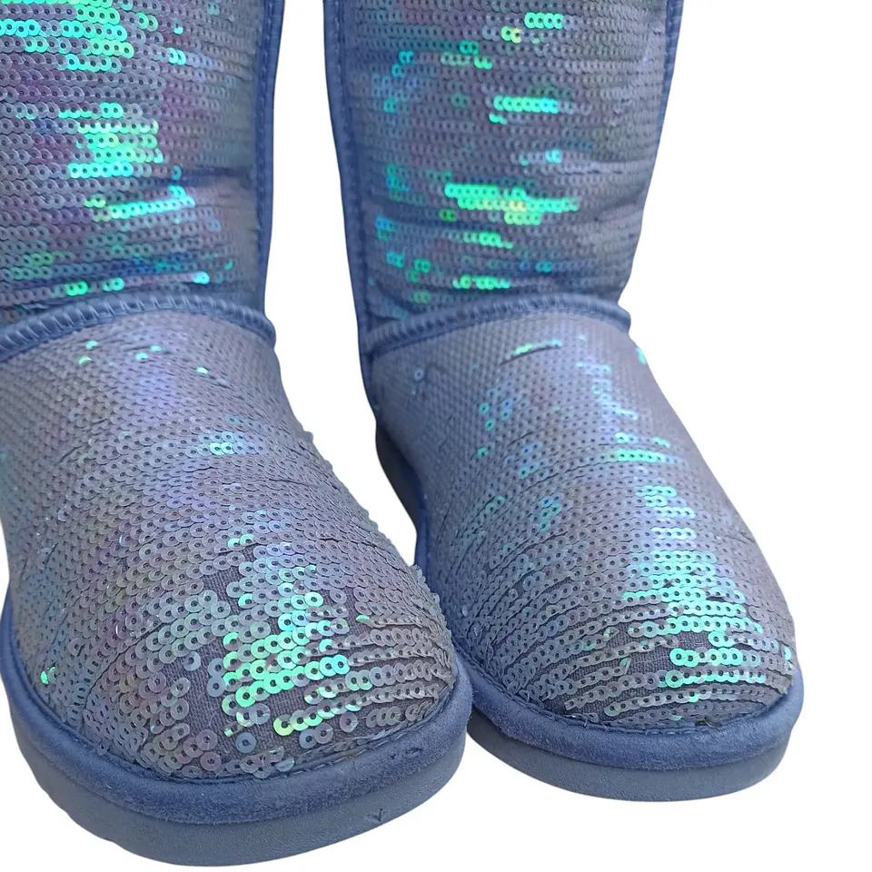 Bota UGG Classic Short Sparkles Cuero Y Lentejuela - Talla 39 5