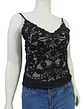 Top Barbados Negro Bordado Con Transparencia Mujer Talla L - Miniatura 3