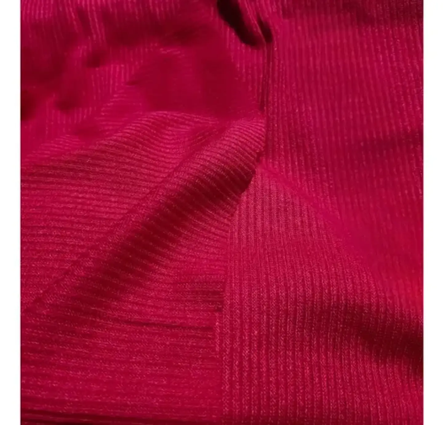 Tela De Punto Lanilla Sara Rib Rojo Y Negro X Metro 2