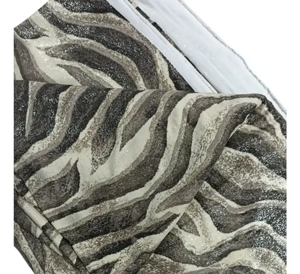 Tela De Punto Lanilla Spandex Animal Print Con Brillos 2