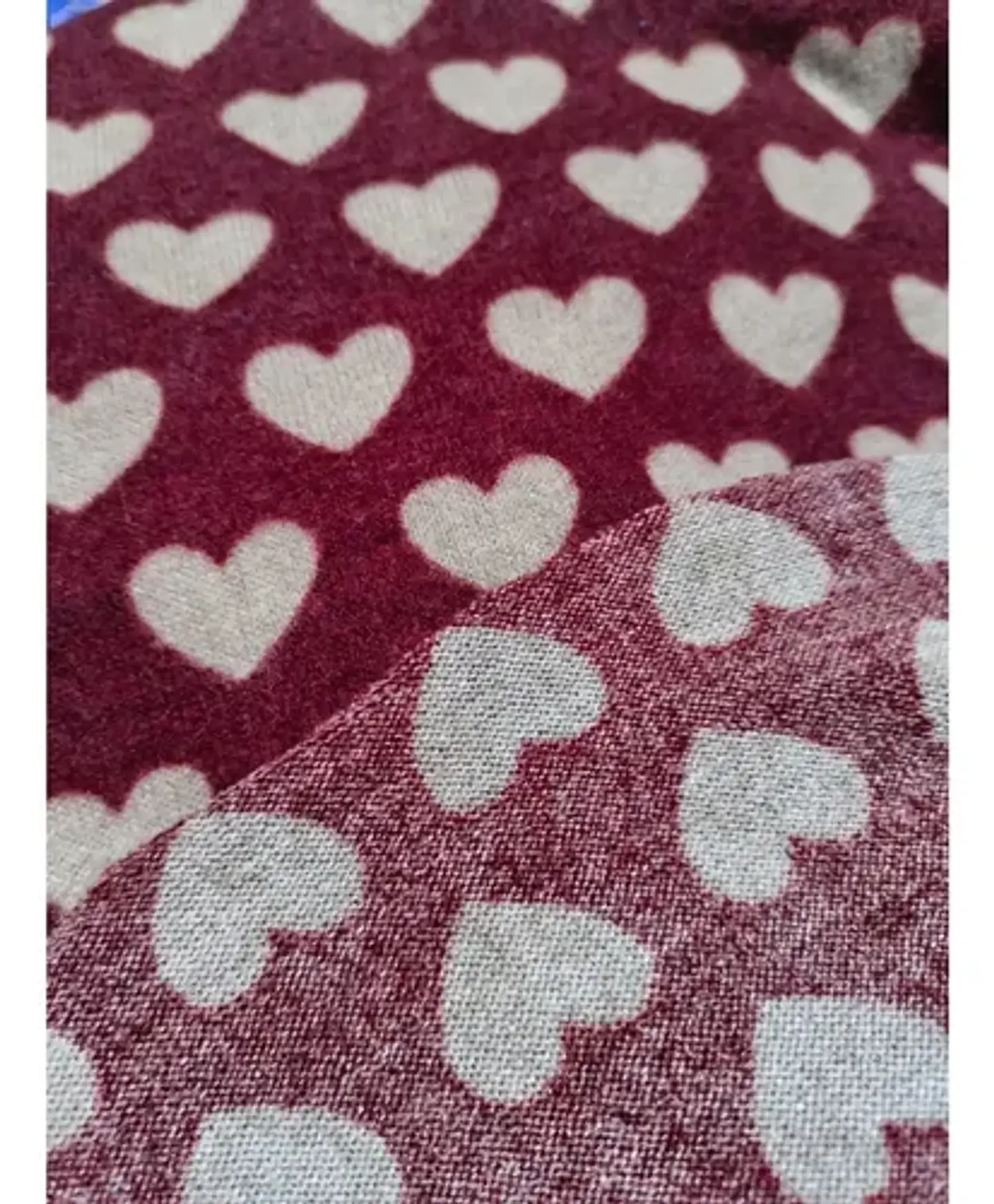 Tela Lanilla Estampada Diseño Corazones - Retazos 2 Metros 2