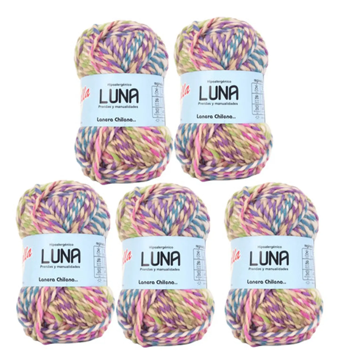 Lana Luna Reginella - Pack De 5 Ovillos De 100grs. 2