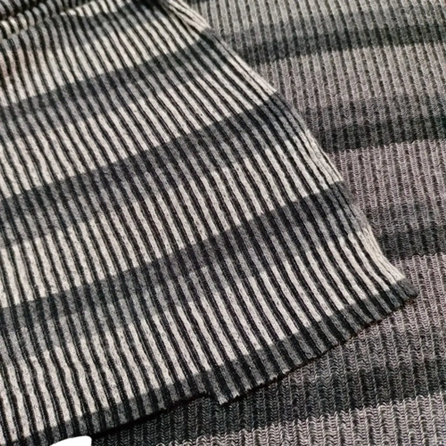 Tela De Punto Cotton Rib Grises - Corte De 3 Metros 2